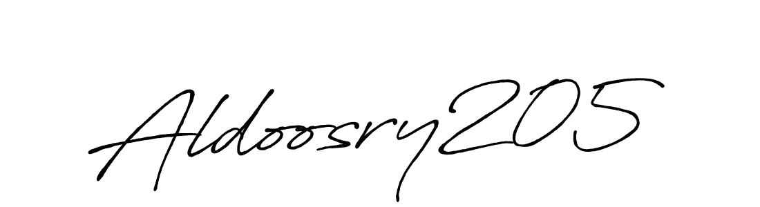 Design your own signature with our free online signature maker. With this signature software, you can create a handwritten (Antro_Vectra_Bolder) signature for name Aldoosry205. Aldoosry205 signature style 7 images and pictures png