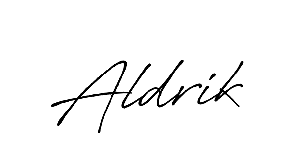 Design your own signature with our free online signature maker. With this signature software, you can create a handwritten (Antro_Vectra_Bolder) signature for name Aldrik. Aldrik signature style 7 images and pictures png