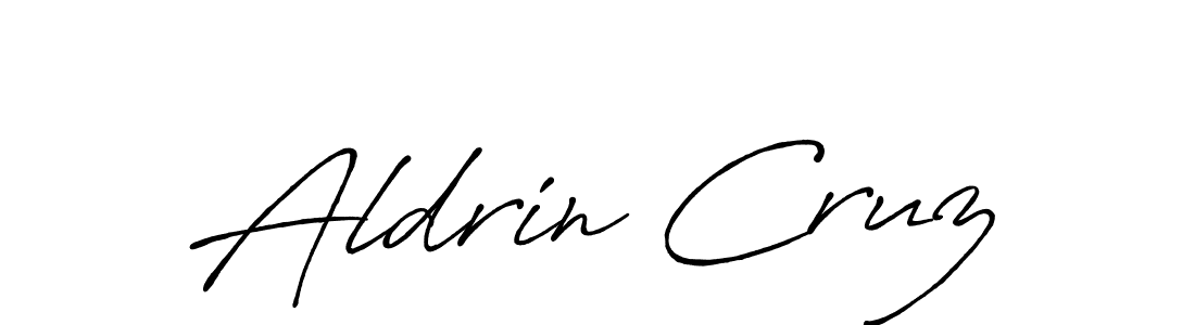 Aldrin Cruz stylish signature style. Best Handwritten Sign (Antro_Vectra_Bolder) for my name. Handwritten Signature Collection Ideas for my name Aldrin Cruz. Aldrin Cruz signature style 7 images and pictures png