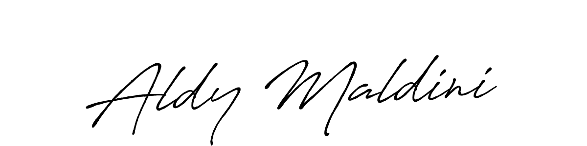 Use a signature maker to create a handwritten signature online. With this signature software, you can design (Antro_Vectra_Bolder) your own signature for name Aldy Maldini. Aldy Maldini signature style 7 images and pictures png