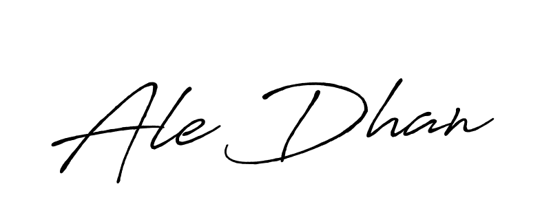 You should practise on your own different ways (Antro_Vectra_Bolder) to write your name (Ale Dhan) in signature. don't let someone else do it for you. Ale Dhan signature style 7 images and pictures png