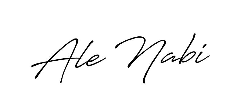 Similarly Antro_Vectra_Bolder is the best handwritten signature design. Signature creator online .You can use it as an online autograph creator for name Ale Nabi. Ale Nabi signature style 7 images and pictures png