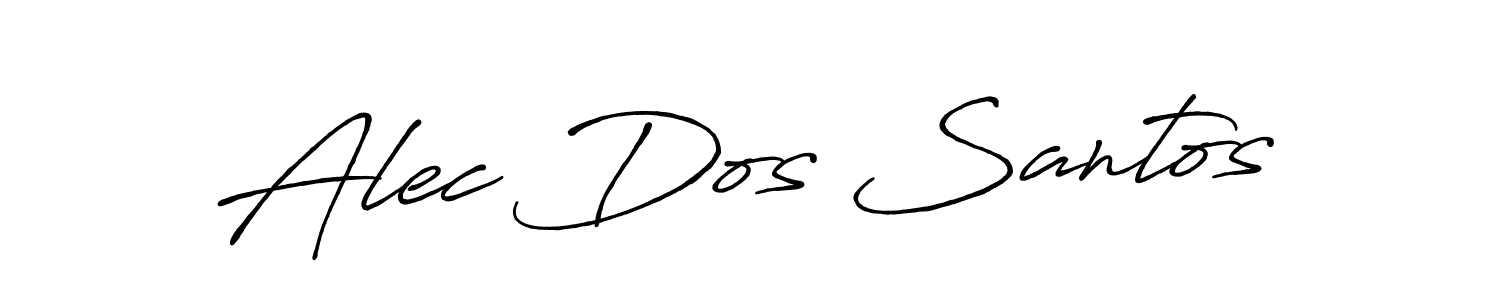 This is the best signature style for the Alec Dos Santos name. Also you like these signature font (Antro_Vectra_Bolder). Mix name signature. Alec Dos Santos signature style 7 images and pictures png