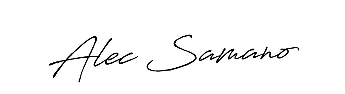 Create a beautiful signature design for name Alec Samano. With this signature (Antro_Vectra_Bolder) fonts, you can make a handwritten signature for free. Alec Samano signature style 7 images and pictures png