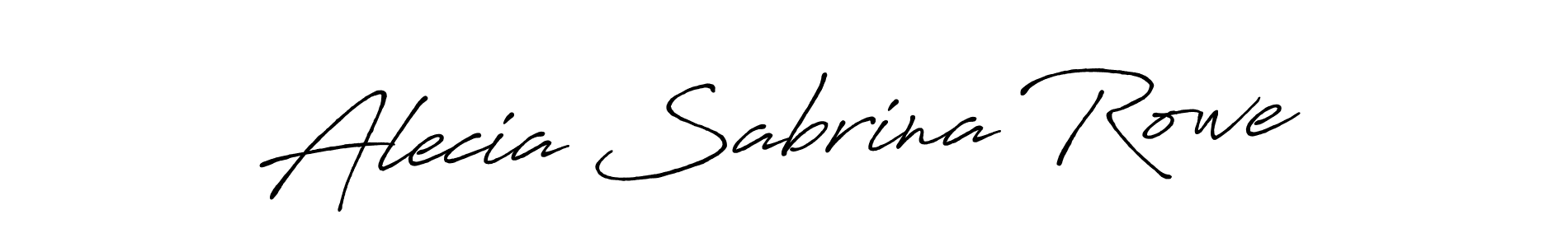 Create a beautiful signature design for name Alecia Sabrina Rowe. With this signature (Antro_Vectra_Bolder) fonts, you can make a handwritten signature for free. Alecia Sabrina Rowe signature style 7 images and pictures png