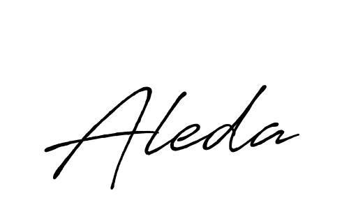 How to make Aleda name signature. Use Antro_Vectra_Bolder style for creating short signs online. This is the latest handwritten sign. Aleda signature style 7 images and pictures png