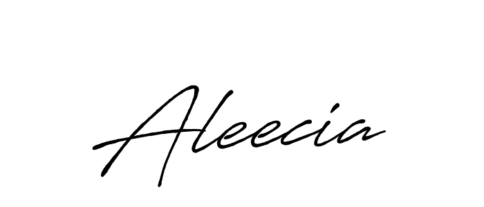 Make a beautiful signature design for name Aleecia. With this signature (Antro_Vectra_Bolder) style, you can create a handwritten signature for free. Aleecia signature style 7 images and pictures png