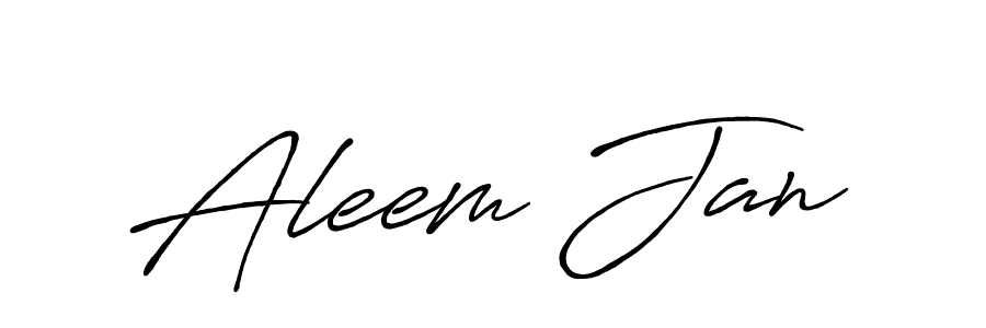 Aleem Jan stylish signature style. Best Handwritten Sign (Antro_Vectra_Bolder) for my name. Handwritten Signature Collection Ideas for my name Aleem Jan. Aleem Jan signature style 7 images and pictures png