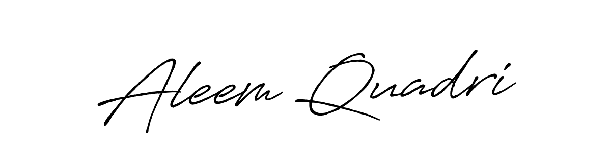 How to make Aleem Quadri name signature. Use Antro_Vectra_Bolder style for creating short signs online. This is the latest handwritten sign. Aleem Quadri signature style 7 images and pictures png