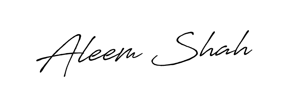 Create a beautiful signature design for name Aleem Shah. With this signature (Antro_Vectra_Bolder) fonts, you can make a handwritten signature for free. Aleem Shah signature style 7 images and pictures png