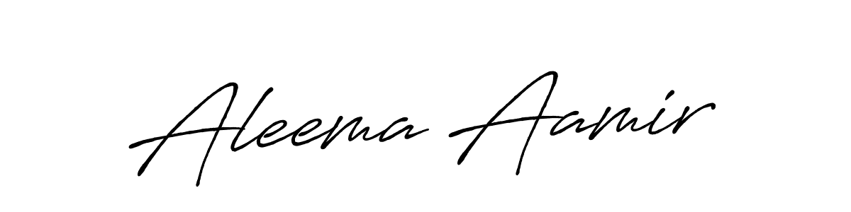 Also You can easily find your signature by using the search form. We will create Aleema Aamir name handwritten signature images for you free of cost using Antro_Vectra_Bolder sign style. Aleema Aamir signature style 7 images and pictures png