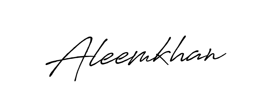 Design your own signature with our free online signature maker. With this signature software, you can create a handwritten (Antro_Vectra_Bolder) signature for name Aleemkhan. Aleemkhan signature style 7 images and pictures png