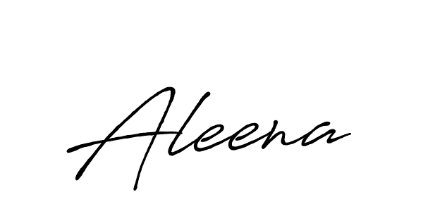 Use a signature maker to create a handwritten signature online. With this signature software, you can design (Antro_Vectra_Bolder) your own signature for name Aleena. Aleena signature style 7 images and pictures png