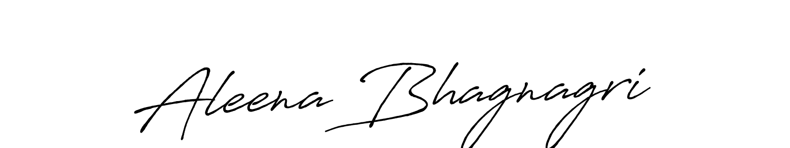 Create a beautiful signature design for name Aleena Bhagnagri. With this signature (Antro_Vectra_Bolder) fonts, you can make a handwritten signature for free. Aleena Bhagnagri signature style 7 images and pictures png