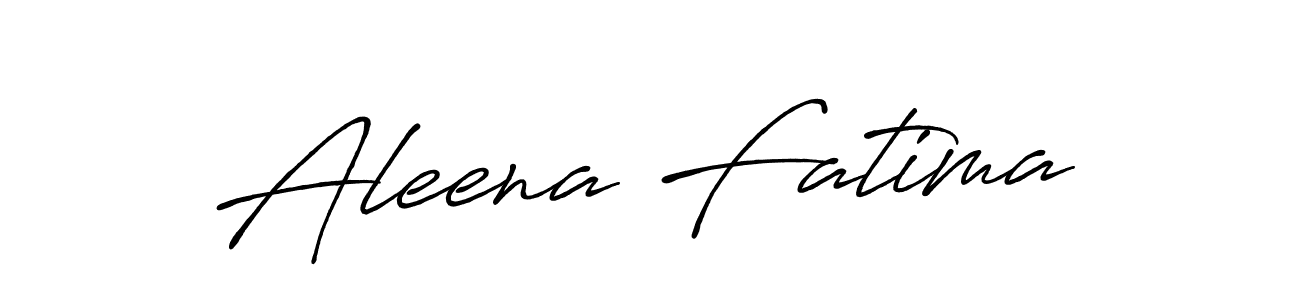 How to make Aleena Fatima name signature. Use Antro_Vectra_Bolder style for creating short signs online. This is the latest handwritten sign. Aleena Fatima signature style 7 images and pictures png