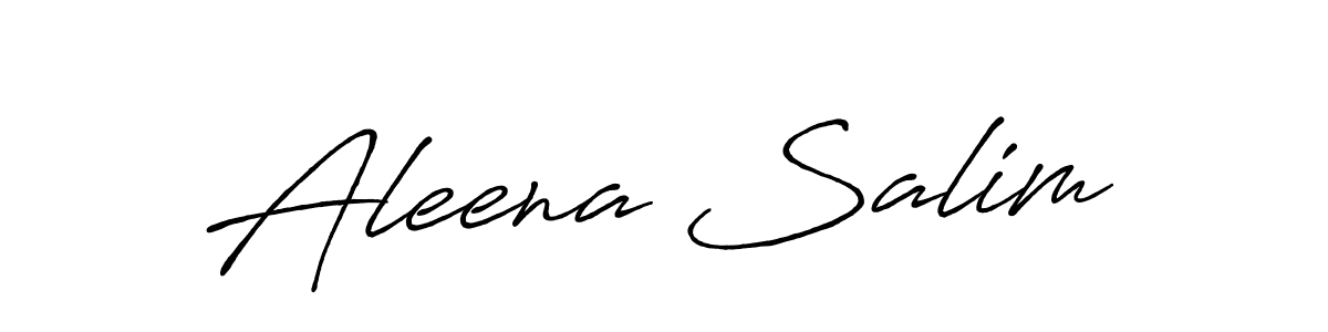 Create a beautiful signature design for name Aleena Salim. With this signature (Antro_Vectra_Bolder) fonts, you can make a handwritten signature for free. Aleena Salim signature style 7 images and pictures png