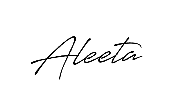 Also we have Aleeta name is the best signature style. Create professional handwritten signature collection using Antro_Vectra_Bolder autograph style. Aleeta signature style 7 images and pictures png