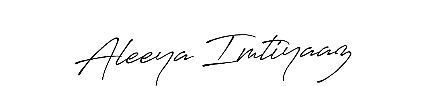 Antro_Vectra_Bolder is a professional signature style that is perfect for those who want to add a touch of class to their signature. It is also a great choice for those who want to make their signature more unique. Get Aleeya Imtiyaaz name to fancy signature for free. Aleeya Imtiyaaz signature style 7 images and pictures png