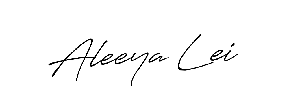 Design your own signature with our free online signature maker. With this signature software, you can create a handwritten (Antro_Vectra_Bolder) signature for name Aleeya Lei. Aleeya Lei signature style 7 images and pictures png