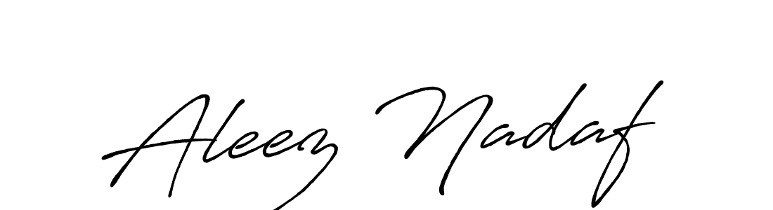 Antro_Vectra_Bolder is a professional signature style that is perfect for those who want to add a touch of class to their signature. It is also a great choice for those who want to make their signature more unique. Get Aleez Nadaf name to fancy signature for free. Aleez Nadaf signature style 7 images and pictures png