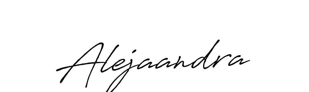 Make a beautiful signature design for name Alejaandra. With this signature (Antro_Vectra_Bolder) style, you can create a handwritten signature for free. Alejaandra signature style 7 images and pictures png