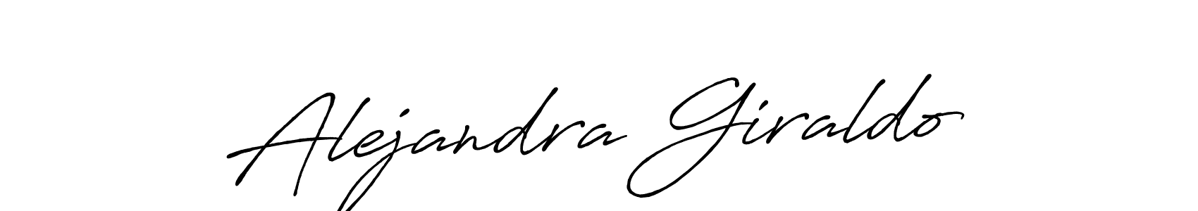 Make a beautiful signature design for name Alejandra Giraldo. With this signature (Antro_Vectra_Bolder) style, you can create a handwritten signature for free. Alejandra Giraldo signature style 7 images and pictures png