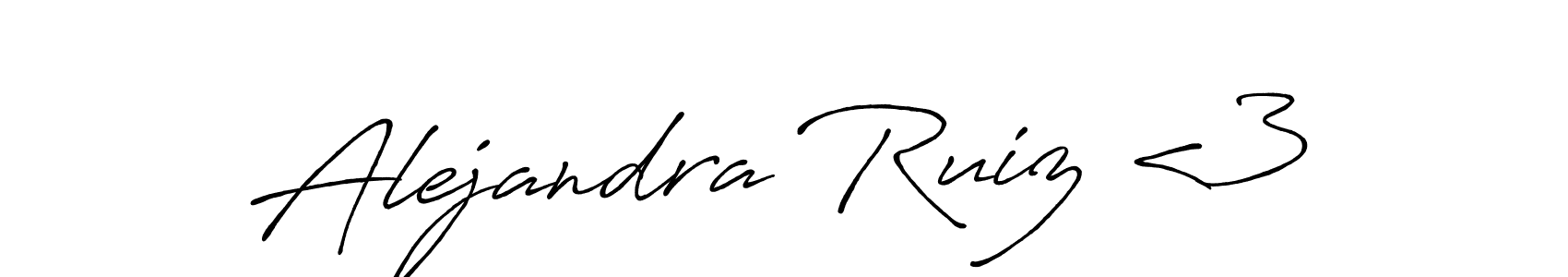 Once you've used our free online signature maker to create your best signature Antro_Vectra_Bolder style, it's time to enjoy all of the benefits that Alejandra Ruiz <3 name signing documents. Alejandra Ruiz <3 signature style 7 images and pictures png