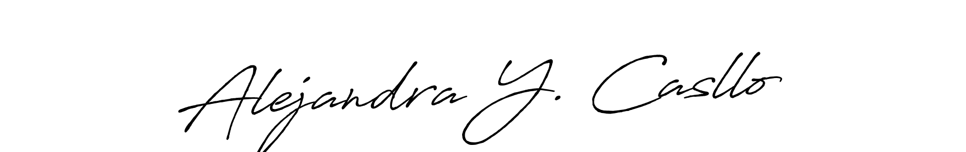 Make a beautiful signature design for name Alejandra Y. Casllo. With this signature (Antro_Vectra_Bolder) style, you can create a handwritten signature for free. Alejandra Y. Casllo signature style 7 images and pictures png