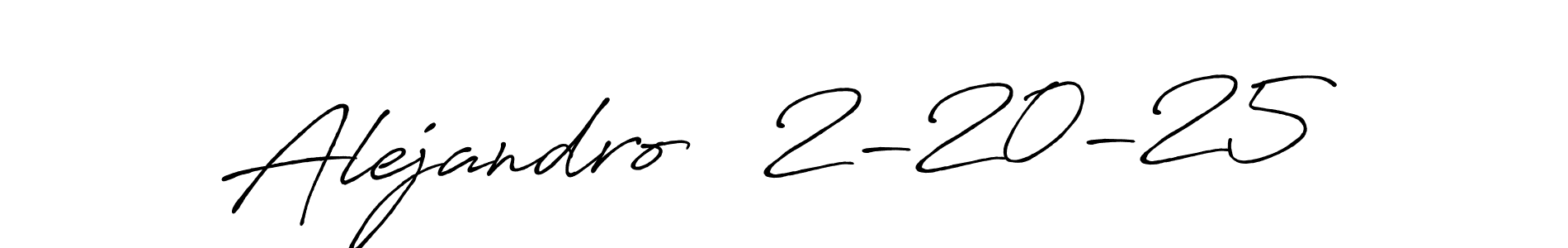 It looks lik you need a new signature style for name Alejandro   2-20-25. Design unique handwritten (Antro_Vectra_Bolder) signature with our free signature maker in just a few clicks. Alejandro   2-20-25 signature style 7 images and pictures png