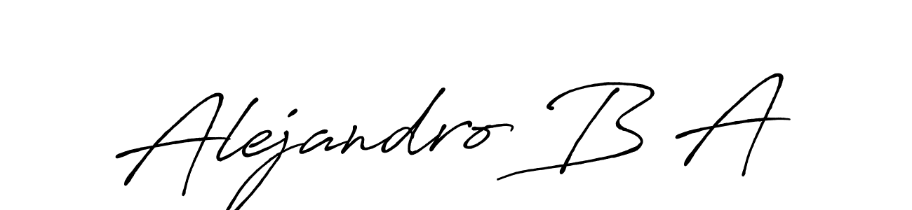 Also we have Alejandro B A name is the best signature style. Create professional handwritten signature collection using Antro_Vectra_Bolder autograph style. Alejandro B A signature style 7 images and pictures png