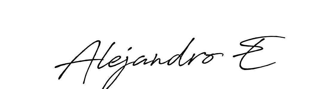 Similarly Antro_Vectra_Bolder is the best handwritten signature design. Signature creator online .You can use it as an online autograph creator for name Alejandro E. Alejandro E signature style 7 images and pictures png