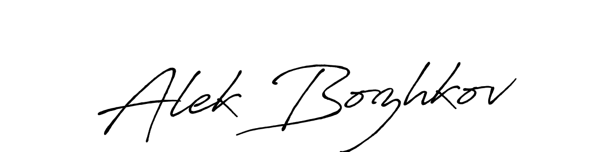 Design your own signature with our free online signature maker. With this signature software, you can create a handwritten (Antro_Vectra_Bolder) signature for name Alek Bozhkov. Alek Bozhkov signature style 7 images and pictures png