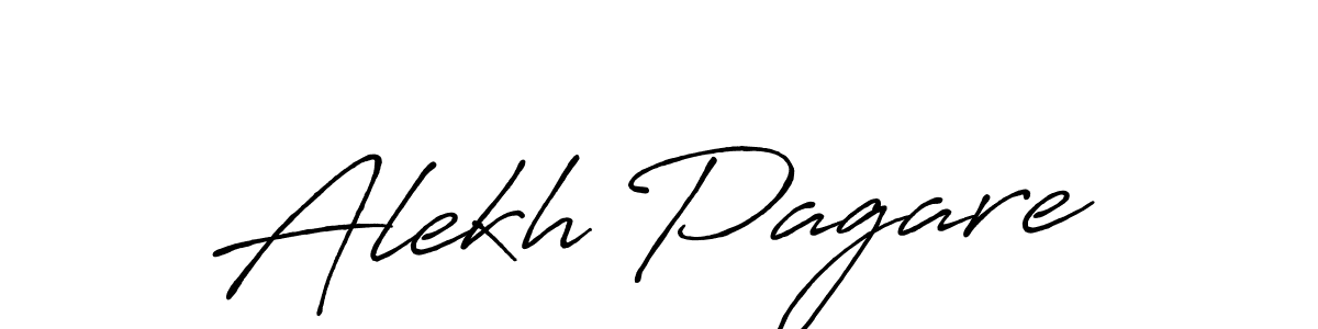 How to make Alekh Pagare name signature. Use Antro_Vectra_Bolder style for creating short signs online. This is the latest handwritten sign. Alekh Pagare signature style 7 images and pictures png