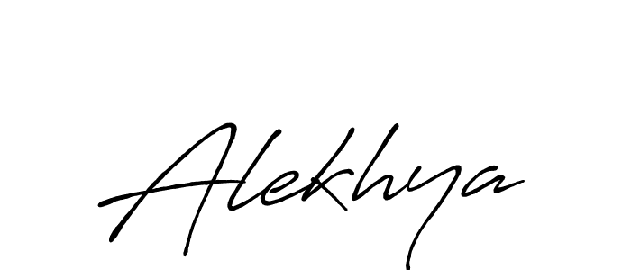 Use a signature maker to create a handwritten signature online. With this signature software, you can design (Antro_Vectra_Bolder) your own signature for name Alekhya. Alekhya signature style 7 images and pictures png