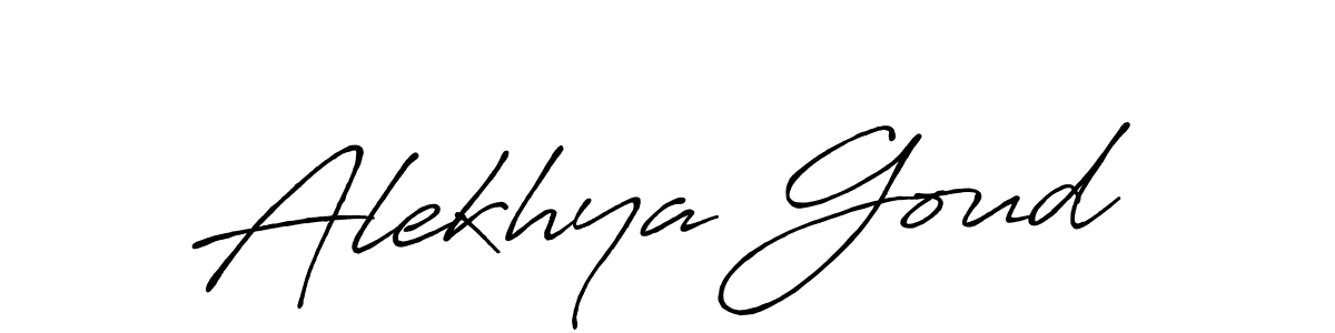 How to make Alekhya Goud signature? Antro_Vectra_Bolder is a professional autograph style. Create handwritten signature for Alekhya Goud name. Alekhya Goud signature style 7 images and pictures png