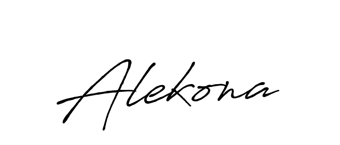 Use a signature maker to create a handwritten signature online. With this signature software, you can design (Antro_Vectra_Bolder) your own signature for name Alekona. Alekona signature style 7 images and pictures png