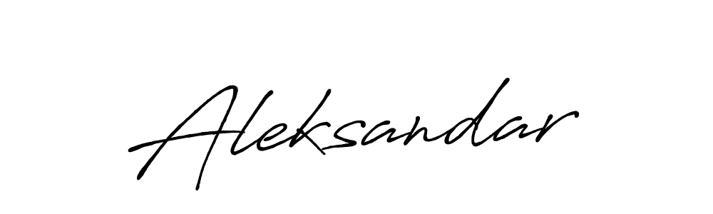 Make a beautiful signature design for name Aleksandar. With this signature (Antro_Vectra_Bolder) style, you can create a handwritten signature for free. Aleksandar signature style 7 images and pictures png