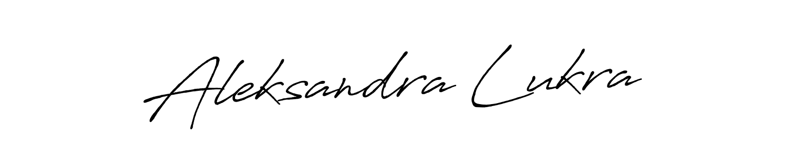 Create a beautiful signature design for name Aleksandra Lukra. With this signature (Antro_Vectra_Bolder) fonts, you can make a handwritten signature for free. Aleksandra Lukra signature style 7 images and pictures png