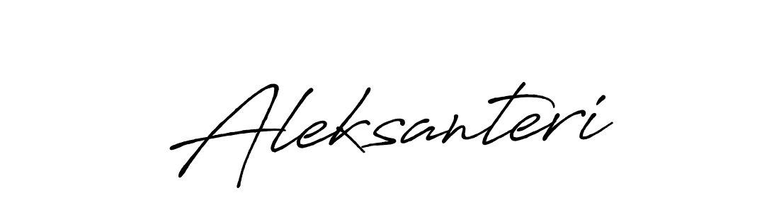 Make a beautiful signature design for name Aleksanteri. With this signature (Antro_Vectra_Bolder) style, you can create a handwritten signature for free. Aleksanteri signature style 7 images and pictures png