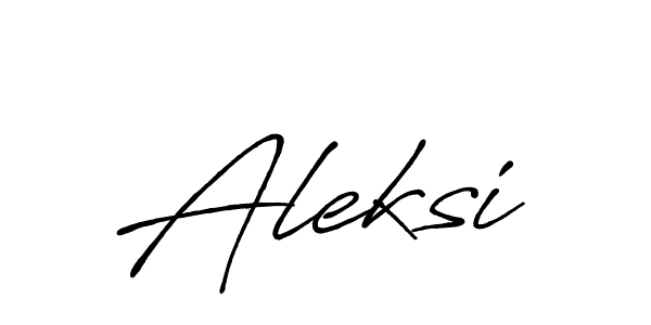 Aleksi stylish signature style. Best Handwritten Sign (Antro_Vectra_Bolder) for my name. Handwritten Signature Collection Ideas for my name Aleksi. Aleksi signature style 7 images and pictures png