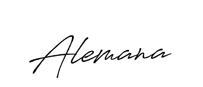 Make a beautiful signature design for name Alemana. Use this online signature maker to create a handwritten signature for free. Alemana signature style 7 images and pictures png