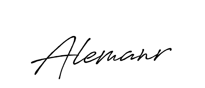 How to make Alemanr name signature. Use Antro_Vectra_Bolder style for creating short signs online. This is the latest handwritten sign. Alemanr signature style 7 images and pictures png