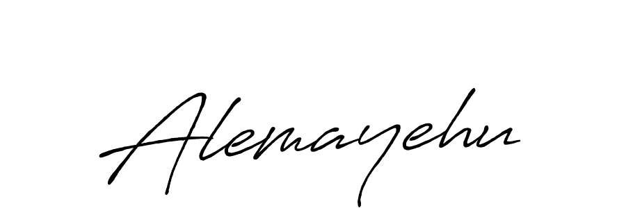 Create a beautiful signature design for name Alemayehu. With this signature (Antro_Vectra_Bolder) fonts, you can make a handwritten signature for free. Alemayehu signature style 7 images and pictures png