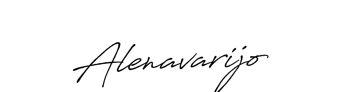 Design your own signature with our free online signature maker. With this signature software, you can create a handwritten (Antro_Vectra_Bolder) signature for name Alenavarijo. Alenavarijo signature style 7 images and pictures png