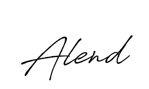 Make a beautiful signature design for name Alend. With this signature (Antro_Vectra_Bolder) style, you can create a handwritten signature for free. Alend signature style 7 images and pictures png