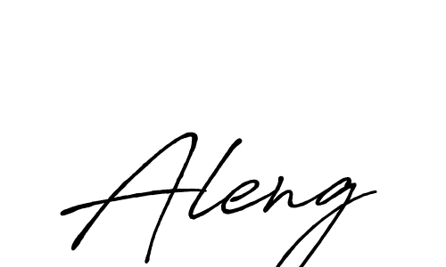 Make a beautiful signature design for name Aleng. With this signature (Antro_Vectra_Bolder) style, you can create a handwritten signature for free. Aleng signature style 7 images and pictures png