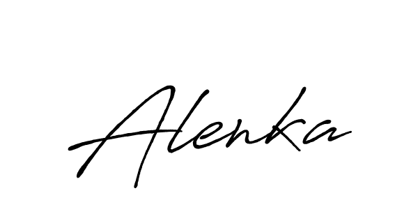 Make a beautiful signature design for name Alenka. With this signature (Antro_Vectra_Bolder) style, you can create a handwritten signature for free. Alenka signature style 7 images and pictures png