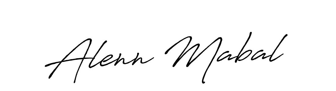 Design your own signature with our free online signature maker. With this signature software, you can create a handwritten (Antro_Vectra_Bolder) signature for name Alenn Mabal. Alenn Mabal signature style 7 images and pictures png