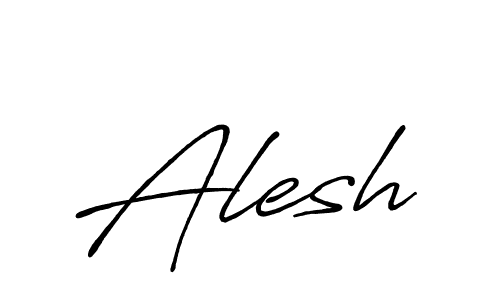 Also we have Alesh name is the best signature style. Create professional handwritten signature collection using Antro_Vectra_Bolder autograph style. Alesh signature style 7 images and pictures png