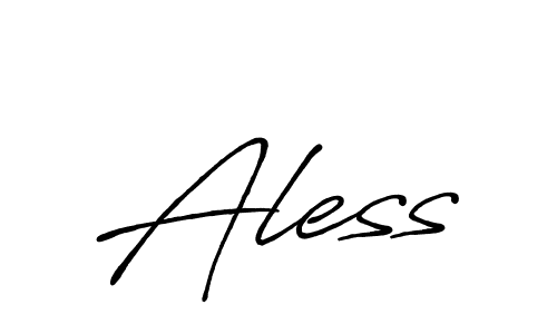 The best way (Antro_Vectra_Bolder) to make a short signature is to pick only two or three words in your name. The name Aless include a total of six letters. For converting this name. Aless signature style 7 images and pictures png
